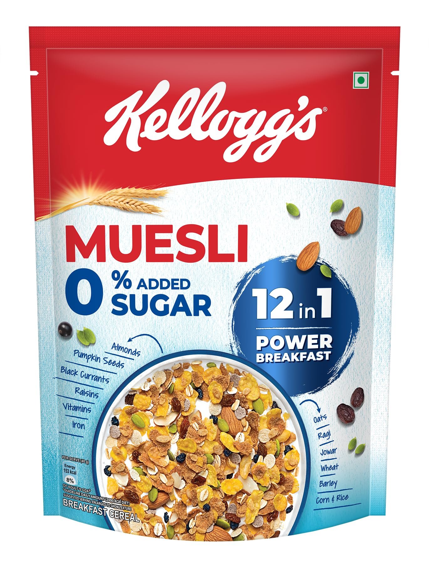 Kellogg's Muesli With 0% Added Sugar 500 g