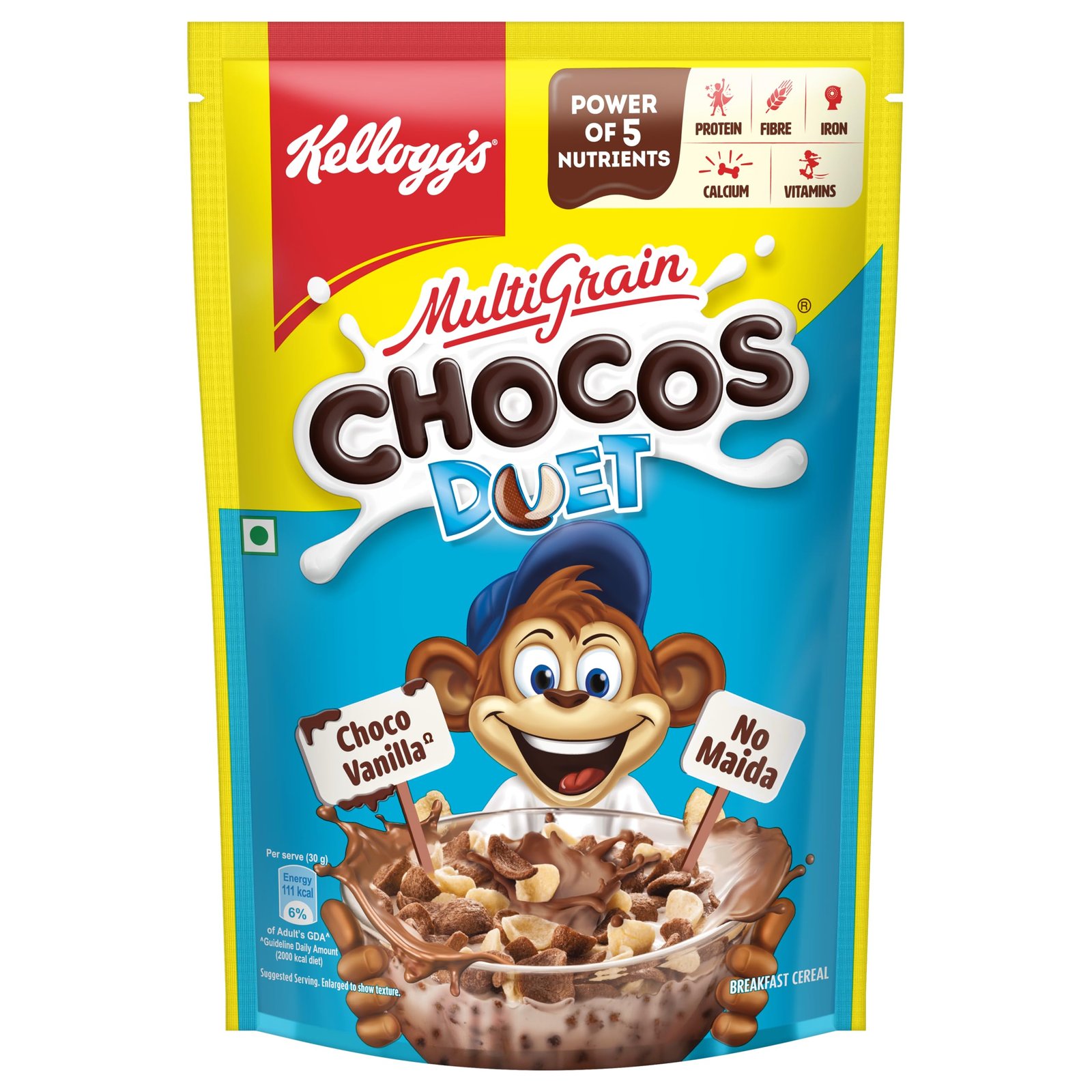 Kellogg's Chocos Duet Choco Vanila No-Maida 375 g