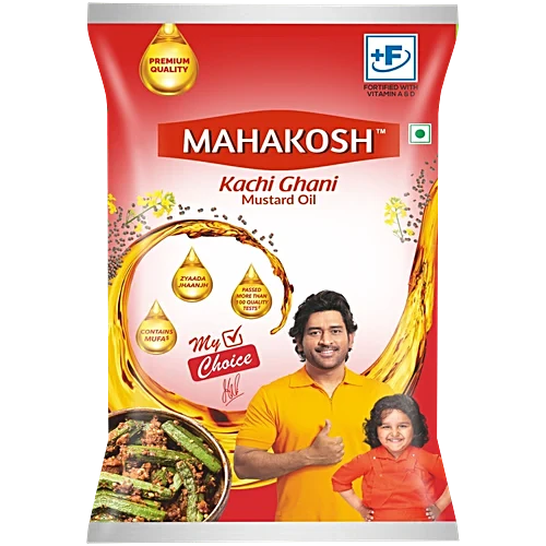 Mahakosh Mustard Oil Pouch 850 ML