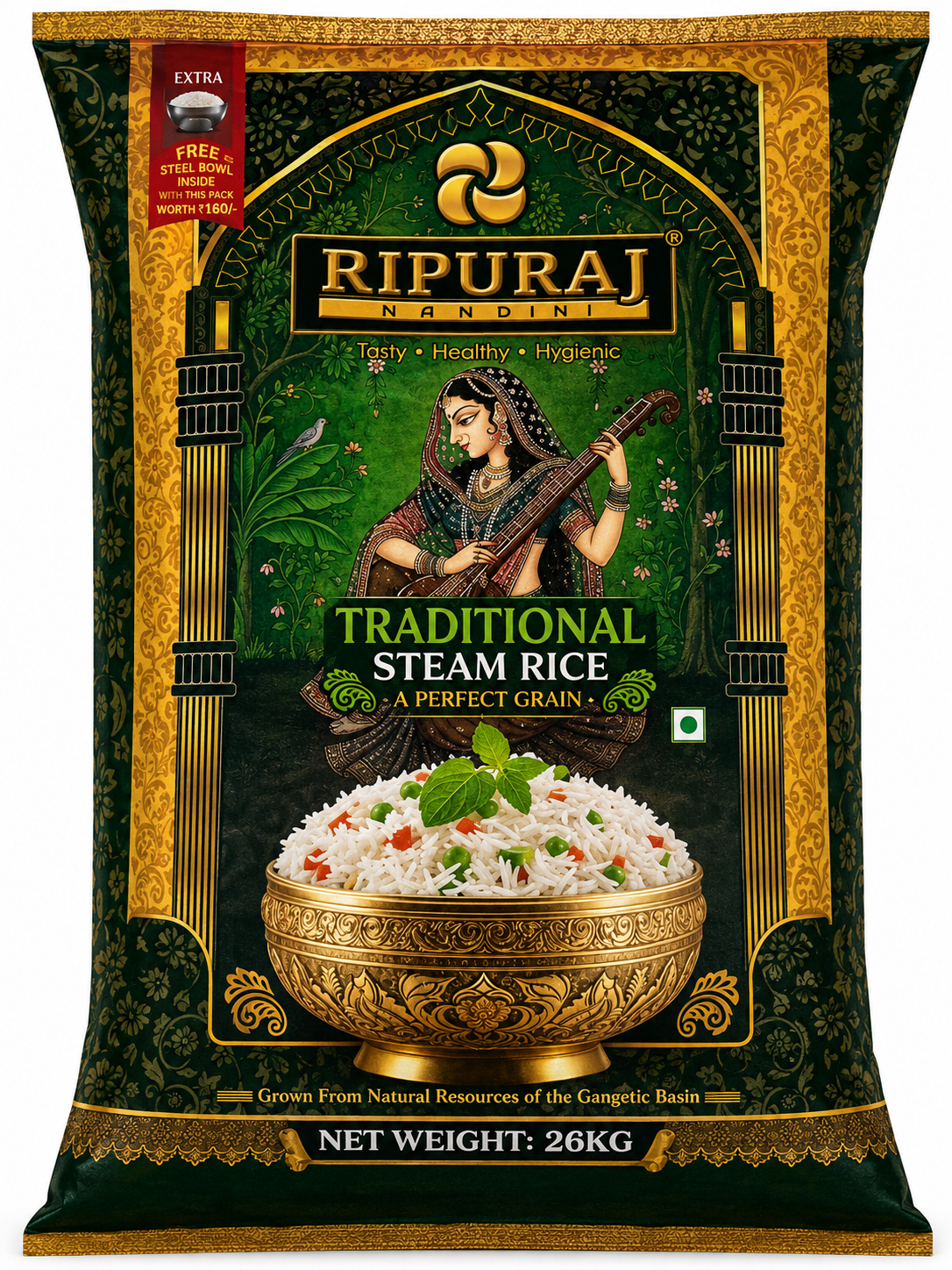 Ripuraj Nandini Traditional Steam Rice 26 kg