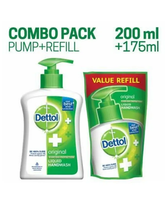 Dettol Hand Wash 200 ml (With Free Pouch)