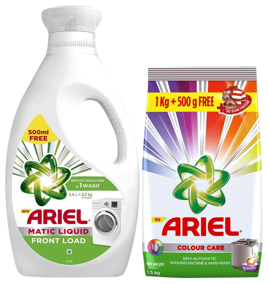 Ariel Matic Front Load Liquid Detergent 2 Ltr + 500 ml Free