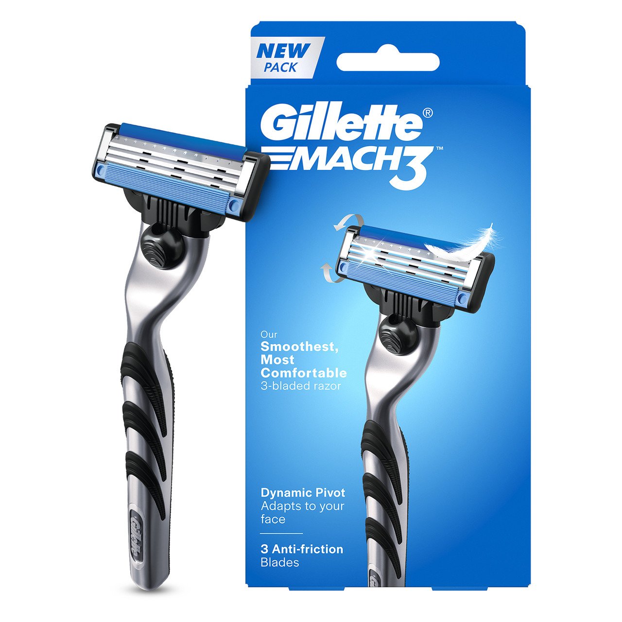Gillette Mach 3 Lubrastrip Charcoal Shaving Men's Razor (Mrp 325/-)