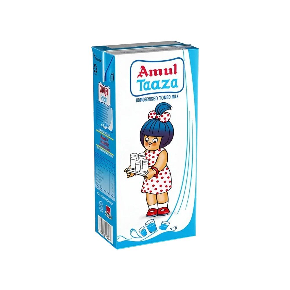 Amul Taaza Tonned Milk 200 Ml (Tetra)