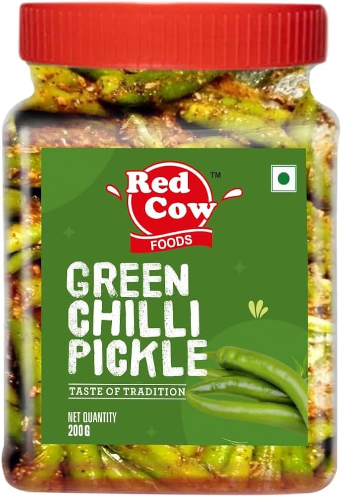 Red Cow Green Chilli Pickle 200 G