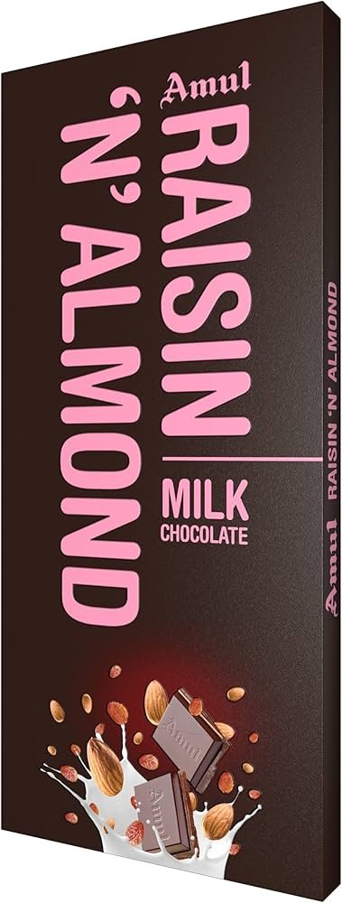 Amul Raisins & Almond Milk Chocolate 150 g