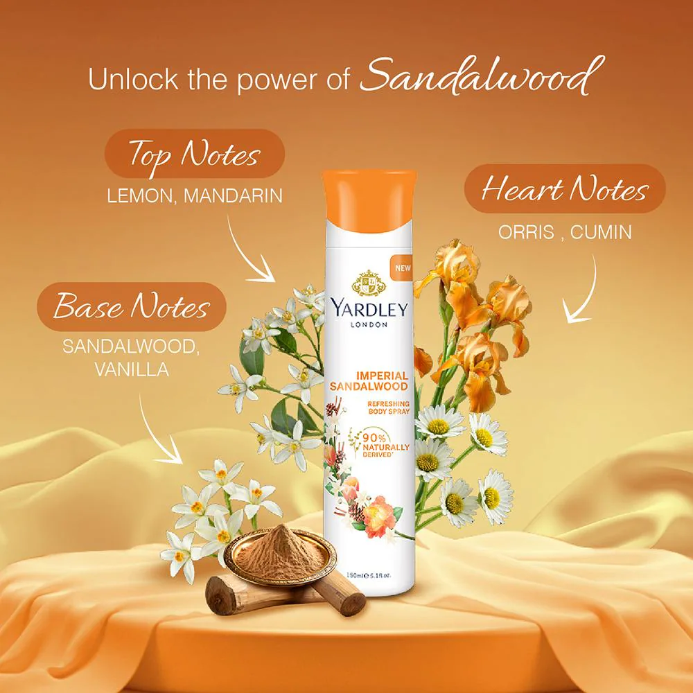 Yardley Imperial Sandalwood Refreshing Body Spray