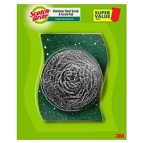 Scotch Brite Stainless Steel Scrub & Scrub Pad