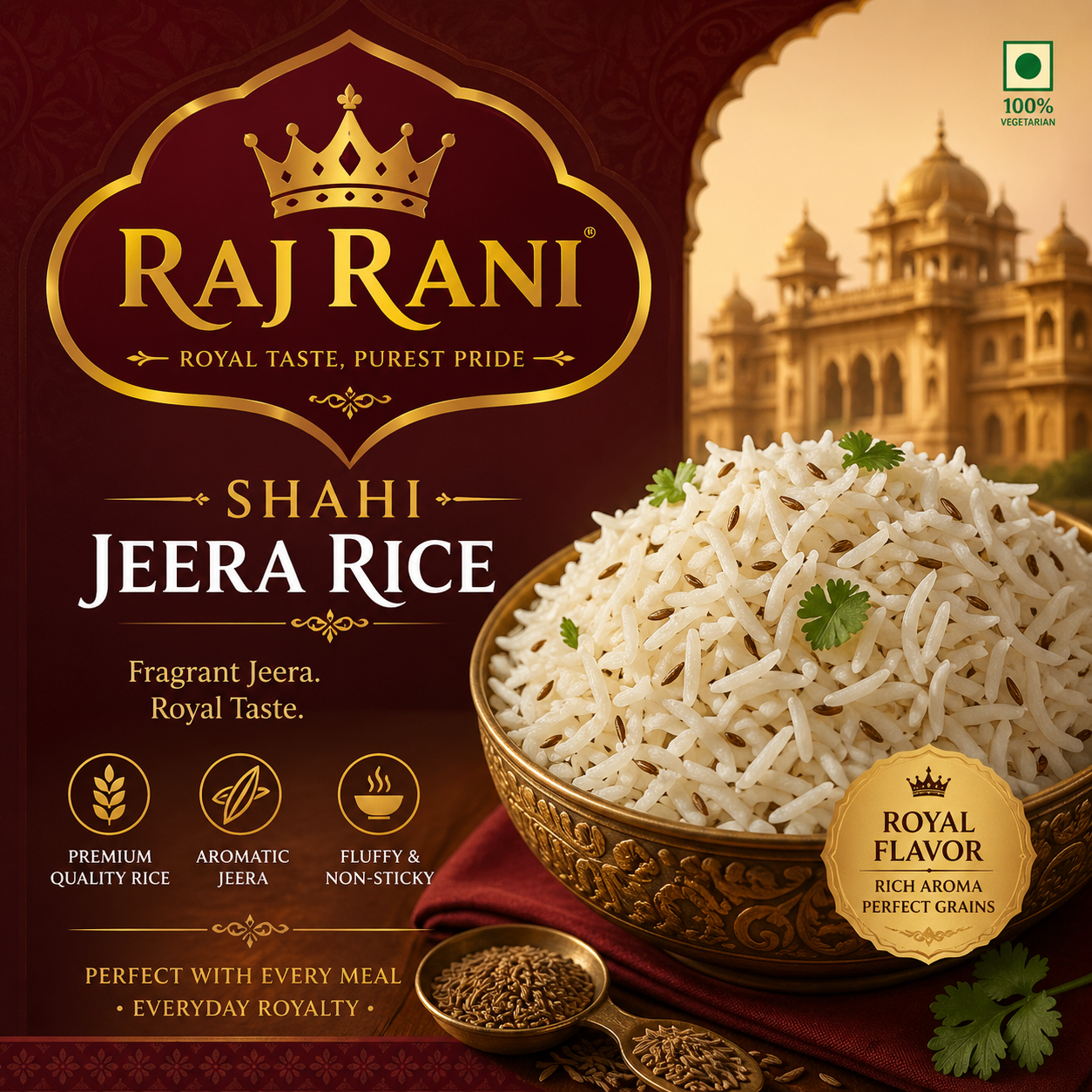 Raj Rani Shahi Jeera Rice 26 Kg (Maha Shakti)