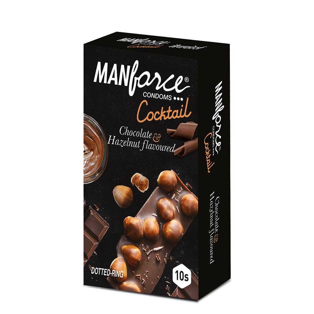 Manforce Cocktail Condoms Hazelnut & Chocolate Flavoured (10 Nos)