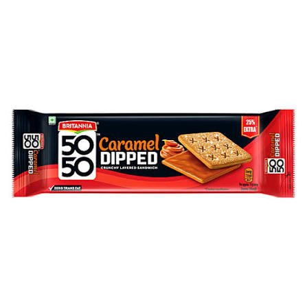 Britannia 50 50 Dipped Caramel