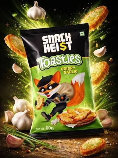 Snack Heist Toasties Crispy Garlic (Imported)
