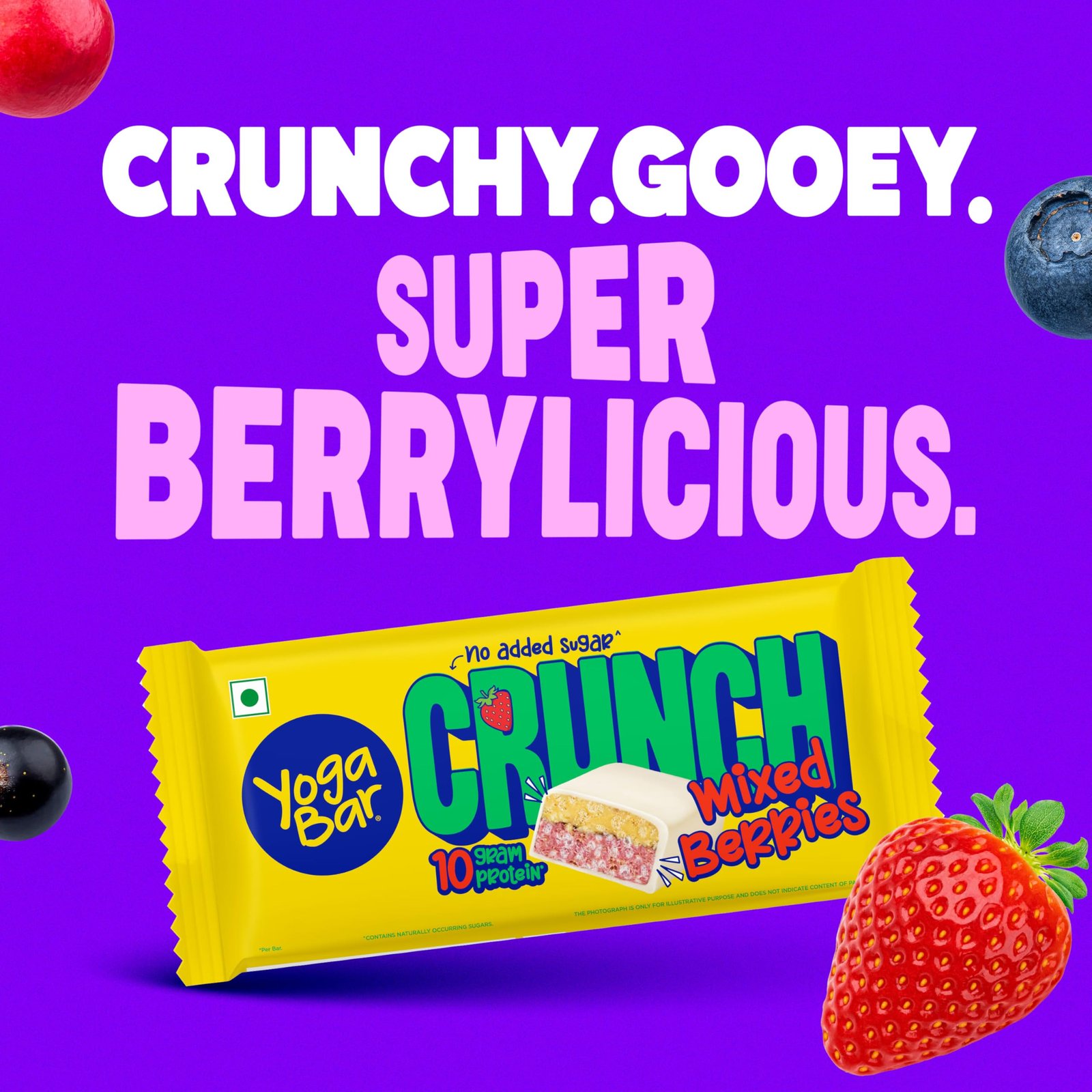 Yoga Bar Crunch 10 g Protein Mixed Berries
