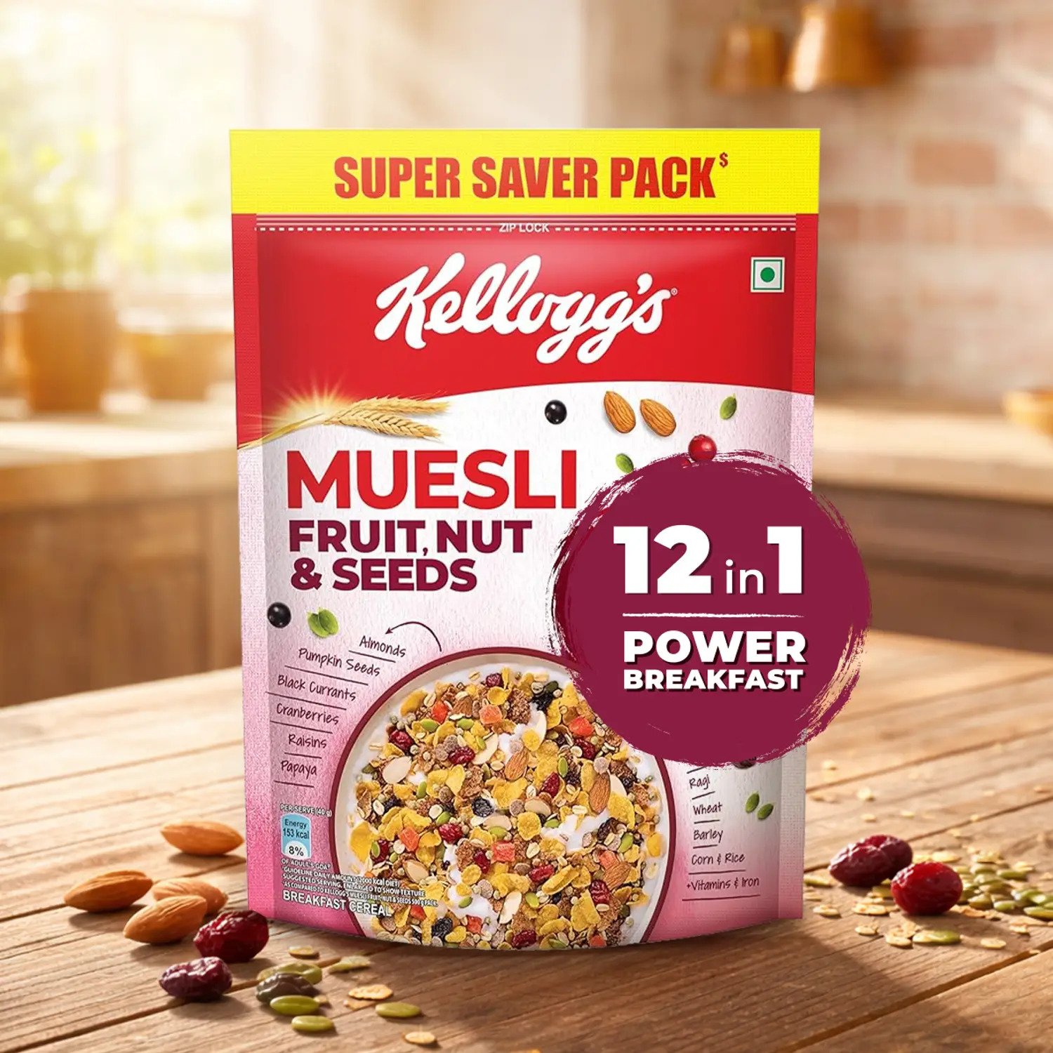 Kellogg's Fruit, Nut & Seeds Muesli 320 g
