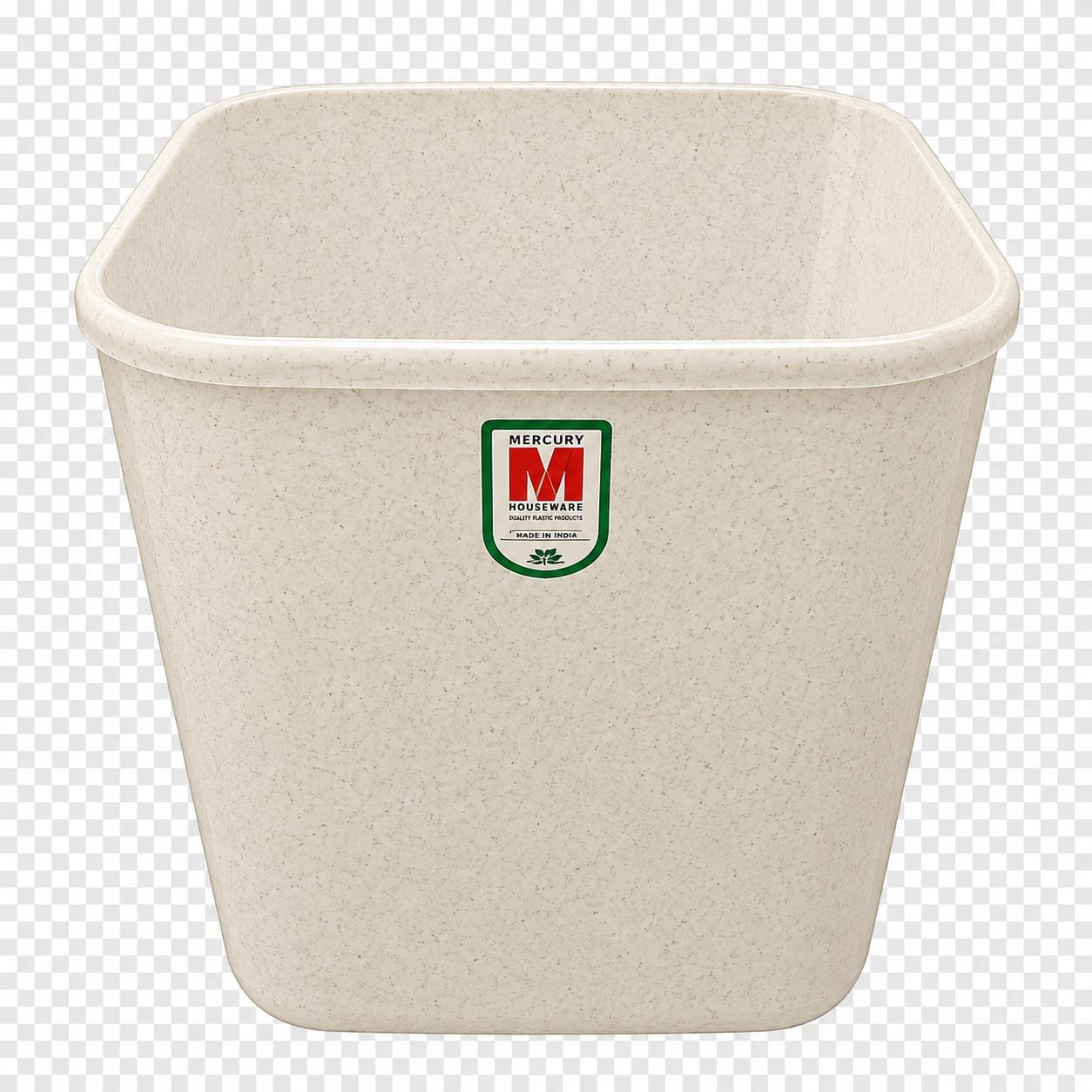 Euro Marble Finish Flower Pot Square White 9"