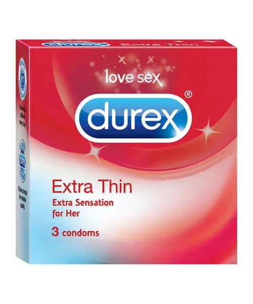 Durex Extra Thin Condoms (Pack of 3)