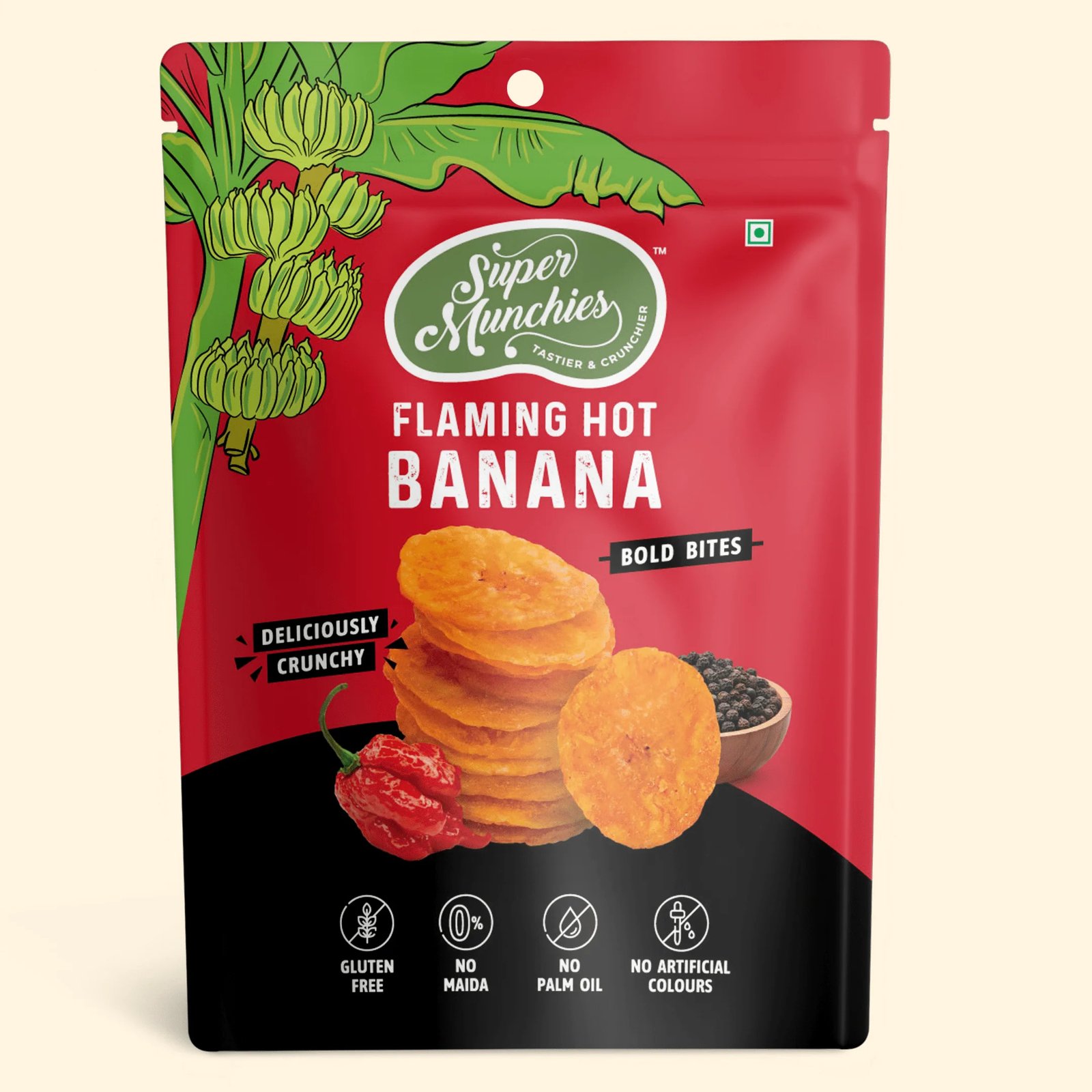 Super Munchies Flaming Hot Banana Chips