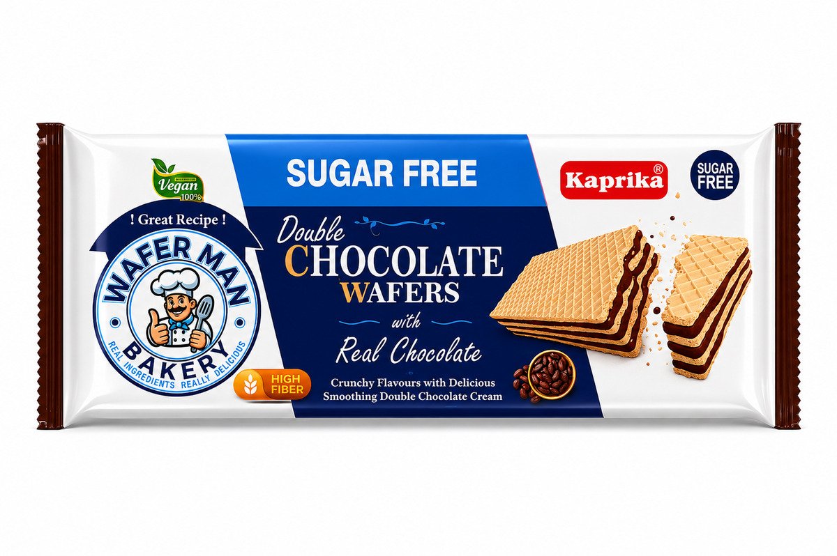 Kaprika Sugar Free Double Chocolate Waffers
