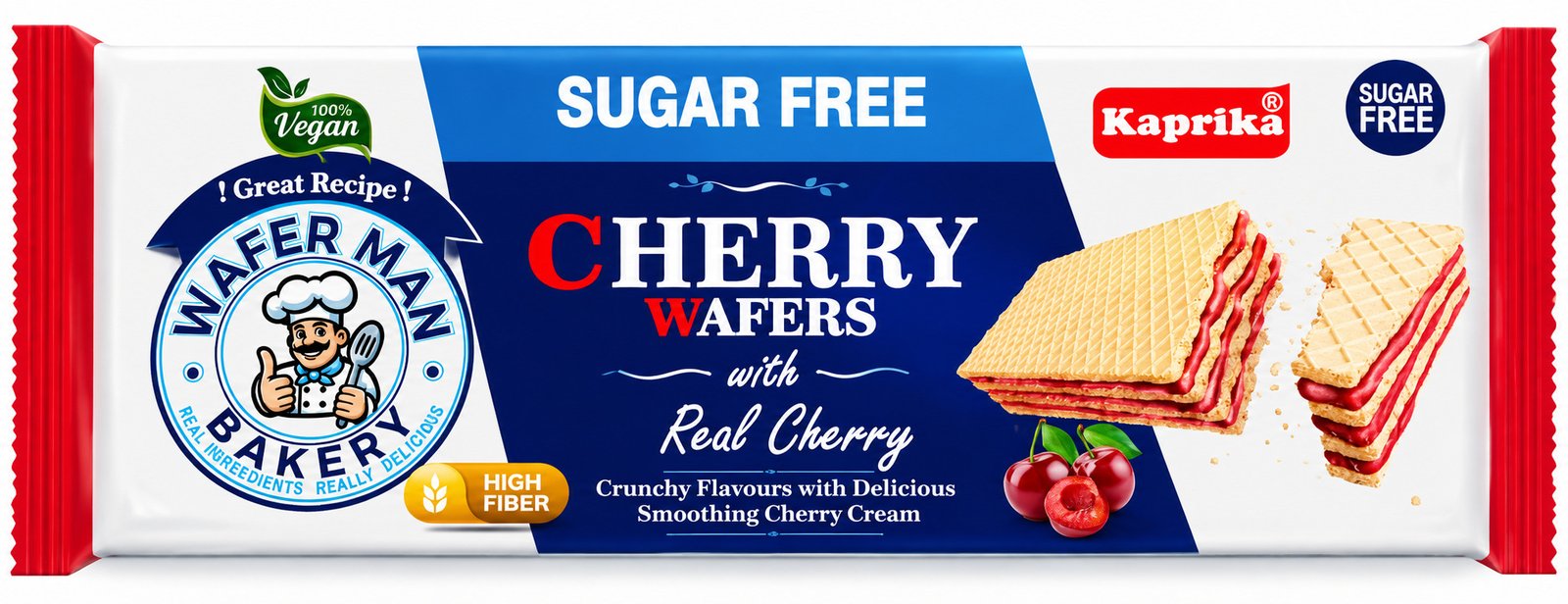 Kaprika Sugar Free Cherry Waffers