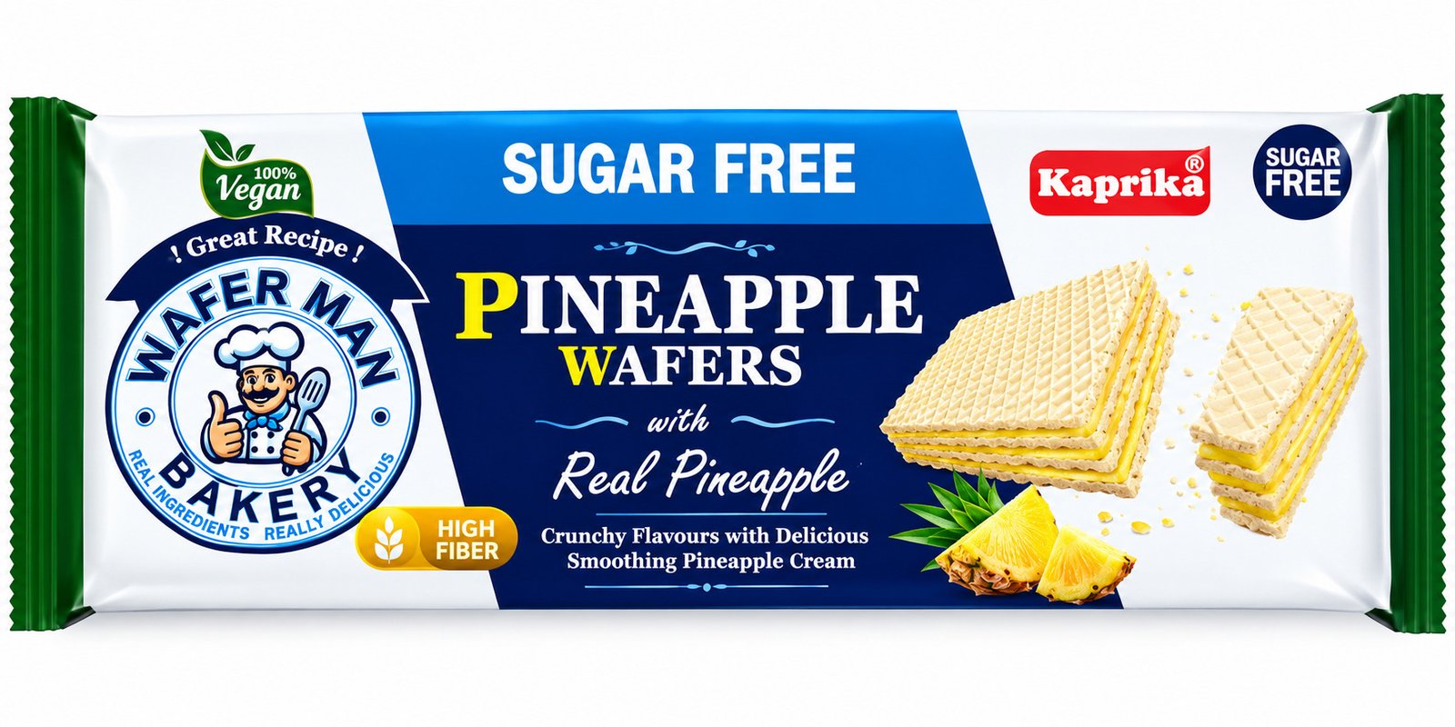 Kaprika Sugar Free Pineapple Waffers