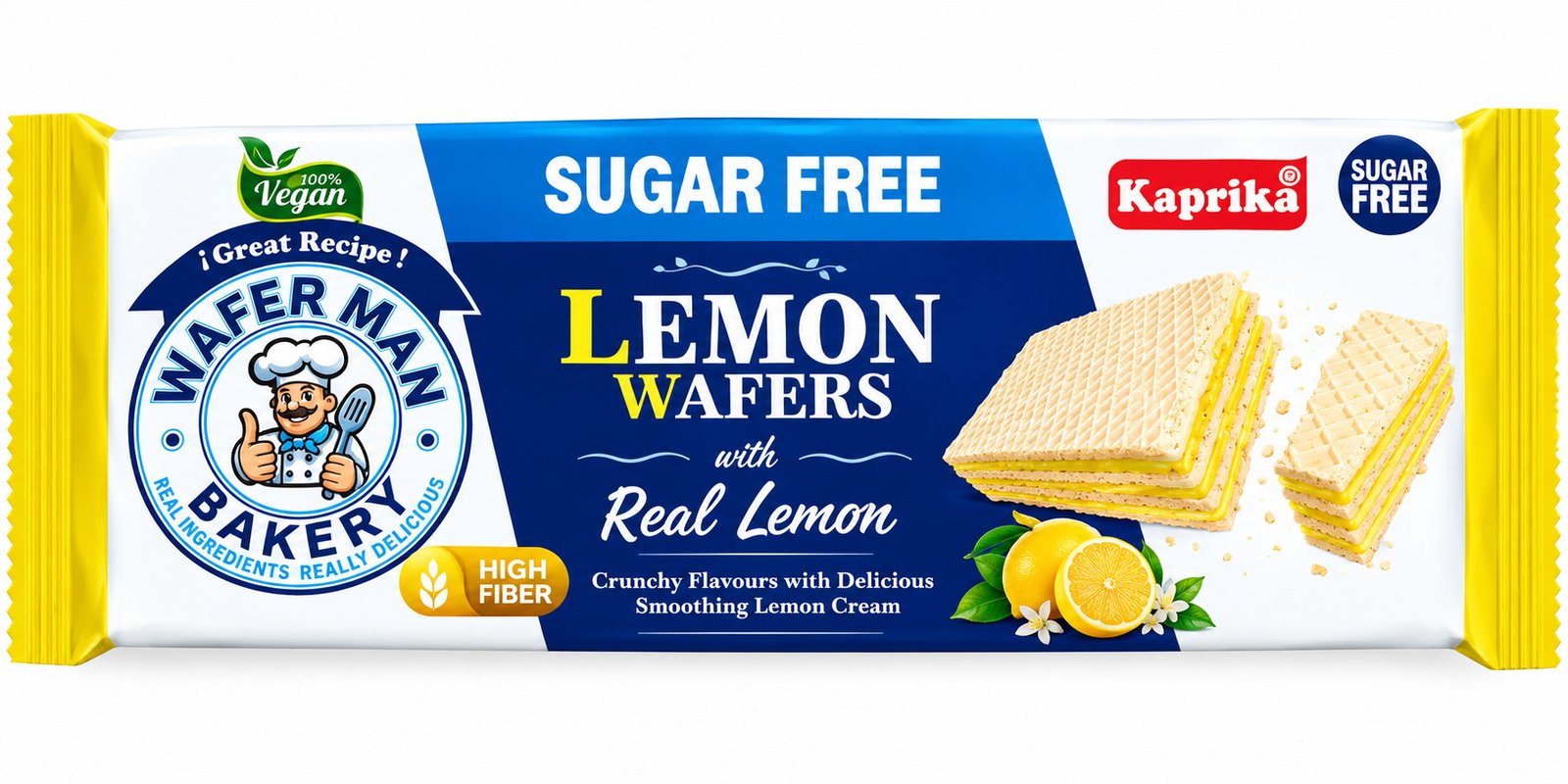 Kaprika Sugar Free Lemon Waffers